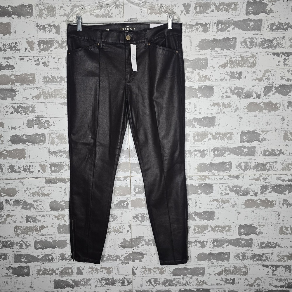 NWT White House Black Market Pants Womens 10R The Mid Rise Skinny Ankle Brown